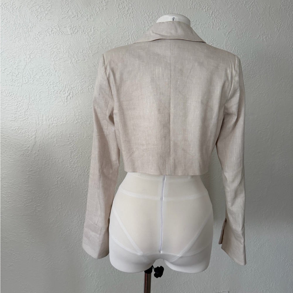 Camila Coelho Women's Cream Cropped Blazer - Picture 5 of 11